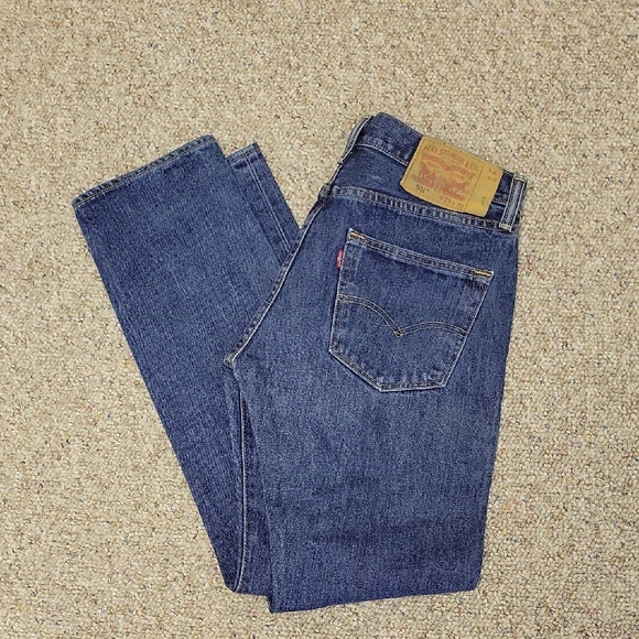 Levi's Men's Dark Indigo Straight 501 Jeans, Sz 29 X 30. - Picture 1 of 5